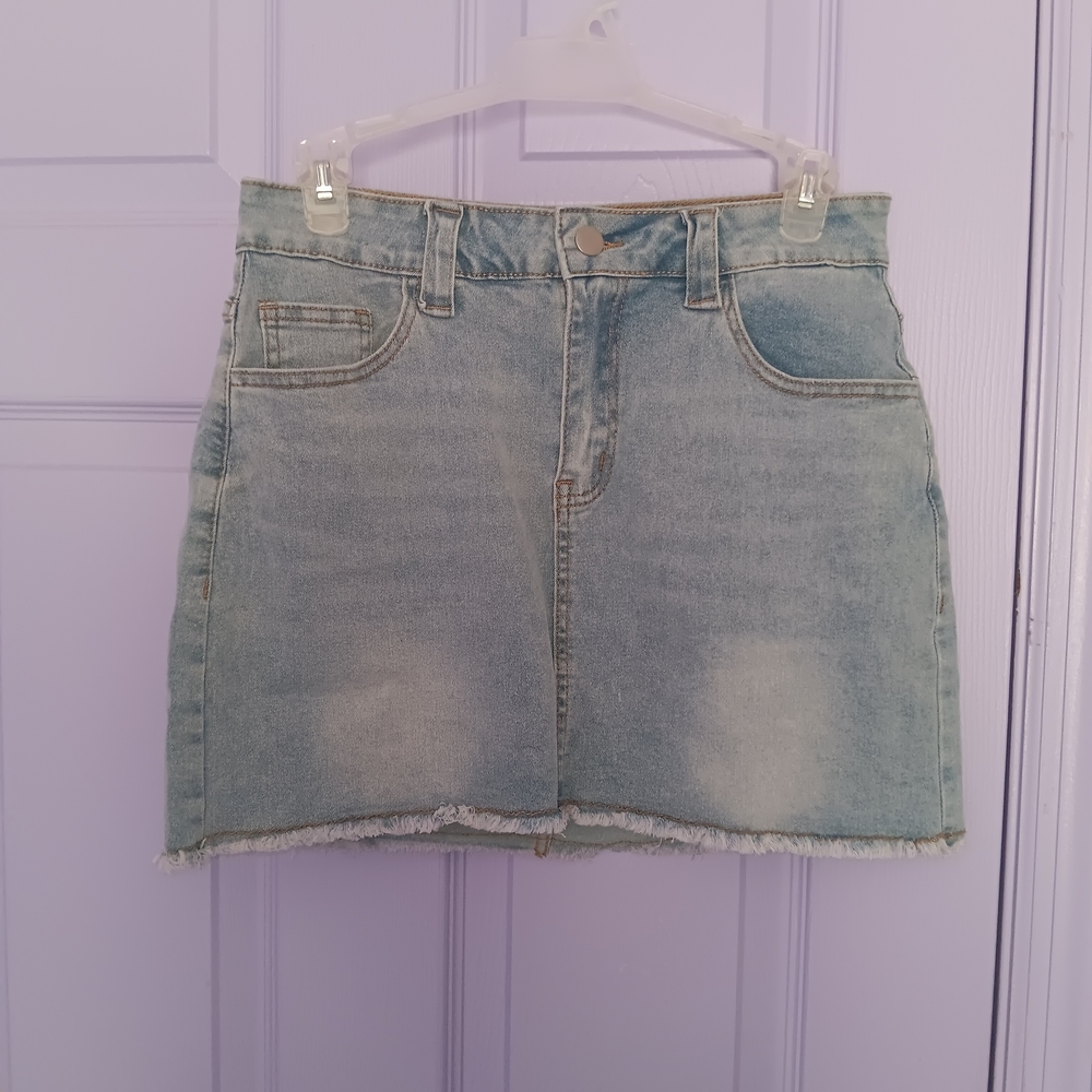 Lightwash Denim Mini Skirt Small